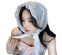 Stilvoller dreieckiger Schal mit Blumenmuster für Damen, Kopfwickel aus weichem Polyesterstoff, modisches Haar Accessoire für Reisen und Veranstaltungen Dreieckiges Bandana