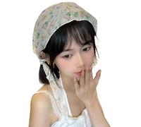 Stilvoller dreieckiger Schal mit Blumenmuster für Damen, Kopfwickel aus weichem Polyesterstoff, modisches Haar Accessoire für Reisen und Veranstaltungen Dreieckiges Bandana