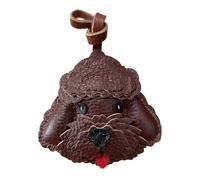 Stilvolles Schlüsselanhänger Zubehör aus PU Leder mit Hundemotiv, handgefertigte Nähte, lebendige Farben, kompaktes Design, Schlüsselanhänger, Geschenk für Erwachsene Tylish Zubehör aus PU Leder