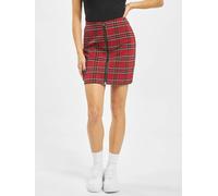 Urban Classics Ladies Short Checker Skirt – kurzer Karo‑Rock rot/schwarz M