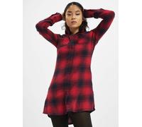 Urban Classics Damen Ladies Check Shirt Dress Kleid, darkblue/red, S
