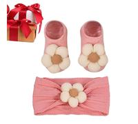 Stirnbänder Blumen Weiche Haarbänder | Aus Baumwolle Knöchelsocken Und Stirnbänder Für Mädchen Spaziergang Fotoshooting Tauffest Feiertag Zuhause Draußen