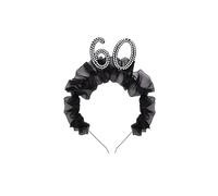 Stirnband ''60'' mit Rüschen und Perlen