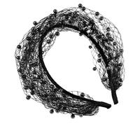 Stirnband als Haarschmuck mit Schleier Gesichtsbedeckung aus Retro-Netz