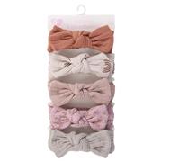 Stirnband Bögen Girls - 100g, Girl Headbands With Bows, Elastic Head Wrap Hair Accessories | Set Of 5 Stretchy Soft Knot Headbands, Cute Girl Hair Accessory For Kids