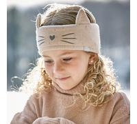 Stirnband MAXIMO, Jungen, Gr. 51, weiß (champignon), Strick, Baumwolle, mehrfarbig, Mützen Stirnband, Baumwolle, gefüttert, mit Öhrchen (99148859-51)