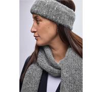 Street One Frauen Stirnband mit Pailletten in Grau, Gr: One size