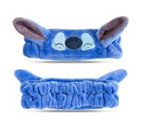 Stirnband mit Stitch Ohren - Weiches Schmink-Haarband für Mädchen - Flauschiges Make-up Haarband & Haarschmuck für Kinder - Ideal für Fans & Geschenkideen