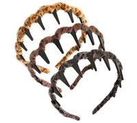 Stirnband mit Totenkopf, dekorative Styling-Kopfbedeckung, 3 Stück, rutschfest, wendbar, Rückseite mit Totenkopf, für Sport, Cosplay, Training, Alltag, formelle Veranstaltungen für Damen