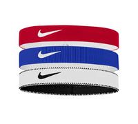 Nike Flex Classic Slim Stirnbänder 6er-Pack ONE-SIZE Weiß/Blau/Rot