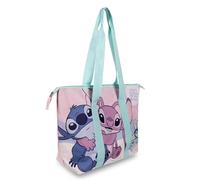 Stitch & Angel Tragetasche für Mädchen - Große Schultertasche mit Reißverschluss - Leicht, Robust - Für Schule, Pool, Strand & Reisen