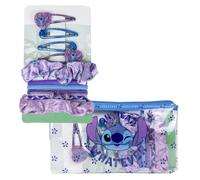 STITCH Beauty-Set - enthält 2 Haargummis aus Stoff, 4 Haargummis, 4 Haarnadeln und Kulturbeutel, ideal, um Ihre Kleinen zu überraschen. Design inspiriert Originalprodukt, entworfen in