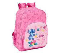 STITCH CHILL - Animierter Schulrucksack für Kinder, Kinderrucksack, anpassbar an Kinderwagen, ideal für Kinder im Schulalter, bequem und vielseitig, Qualität und Widerstandsfähigkeit, 26 x 11 x 34 cm