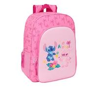 STITCH CHILL Schulrucksack für Kinder, Kinderrucksack, anpassbar an Kinderwagen, ideal für Kinder im Schulalter, bequem und vielseitig, Qualität und Widerstandsfähigkeit, 33 x 14 x 42 cm, Minzgrün