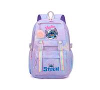 (Stitch-E-Purple) Lilo und Stitch Rucksack Jungen Mädchen Schulranzen Schulrucksack Schultasche