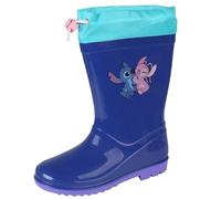 Stitch Kindergummistiefel mit Rahmen - wasserdichte Regenstiefel mit rutschfester Sohle, blau (Blau, EU Schuhgrößensystem, Kleinkind, Damen, Numerisch, M, 28)