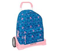 STITCH LILO 774 Schulrucksack mit ergonomischem Rücken, mit Trolley Safta Evolution, ideal für Kinder verschiedener Altersgruppen, bequem und vielseitig, Qualität und Widerstandsfähigkeit, 33 x 15 x