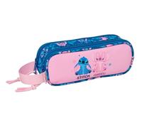 STITCH LILO Doppelmäppchen für Kinder, ideal für Kinder im Schulalter, bequem und vielseitig, Qualität und Widerstandsfähigkeit, 21 x 6 x 8 cm