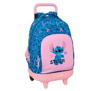 STITCH LILO Großer Rucksack mit Rädern, kompakt, abnehmbar, ideal für Kinder verschiedener Altersgruppen, bequem und vielseitig, Qualität und Widerstandsfähigkeit, 33 x 22 x 45 cm