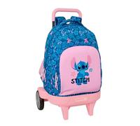 STITCH LILO Großer Rucksack mit Rädern, kompakt, abnehmbar, ideal für Kinder verschiedener Altersgruppen, bequem und vielseitig, Qualität und Widerstandsfähigkeit, 33 x 22 x 45 cm