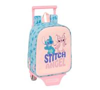 Safta Stitch Ohana 6l 22x27x10 Cm Mini Wheeled Backpack Blau,Rosa Kinder