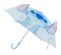 Stitch Regenschirm, Stockschirm, Kuppelschirm, Bubble Schirm für Kinder und Erwachsene, manuell, 71 oder 89 cm Durchmesser, durchsichtig, Fiberglas, Lilo und Stitch (Hellblau, 89 cm Durchmesser)