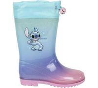 Stitch Regenstiefel für Mädchen - Wasserdichte Kinderregenstiefel mit verstellbarem Verschluss, Glitzer-Farbverlauf, rutschfestes Schuhwerk für Regent