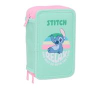 Stitch Schulmäppchen mit 37 Utensilien, Kindermäppchen, ideal für Kinder von 5 bis 14 Jahren, bequem und vielseitig, Qualität und Widerstandsfähigkeit, 12,5 x 5,5 x 19,5 cm