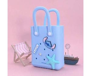 Stitch-Serie Engel Mini Tragetasche mit charmanten Cartoon-Design, multifunktionale tragbare Einkaufstasche, Strandtasche, geeignet für Alltag, Einkau