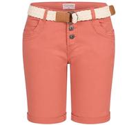 Stitch & Soul Damen Short Bermuda Kurze Hose Sommer Chino Stoff Hose mit Gürtel Neu, Hosengröße:XS / 34, Farbe:Rosa