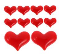 STOBAZA 10 Stück Teiliges Rotes Herz Broschen aus Langlebigem Resin Kleine Anstecknadeln mit Glänzender Oberfläche Romantische Pins für Damen und Herren für Kleidung Taschen Hüte