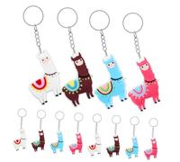 STOBAZA 12 Stück Teiliges Alpaka Schlüsselanhänger Bunte Cartoon Tier Anhänger Niedliche Bag Hanging Ornament Schlüsselringe Einfache Befestigung als für Kindergeburtstag und Party