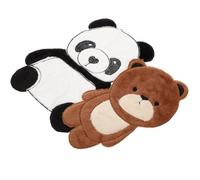 STOBAZA 2 Stück Großer Bestickter Bären patch Langlebige Applikationen für Jacken DIY Aufnäher für Kleidung Modische Tier motive Braun und Panda zum Aufnähen und Reparieren