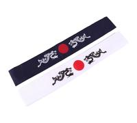 STOBAZA 2 Stück Japanische Karate Stirnbänder Hautfreundlich Atmungsaktiv Einheitsgröße für Sport Küche Cosplay Zubehör