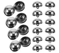 STOBAZA 20 Stück Silberne Halbrunde Metall Blazerknöpfe aus Legierung Vielseitig für Mantel und Kleidung für Selbstgemacht Nähprojekte und Dekoration