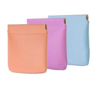 STOBAZA 3 Stück Teiliges Kleine Kosmetiktaschen aus Pu Leder Tragbare Makeup Bags für Damen Vielseitige Mini Pouch für Lippenstift Münzen und Ohrhörer Praktische Reise Organizer