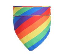 STOBAZA Dekoratives Dreieckiges Haustier Lätzchen aus Polyester mit Regenbogenmuster Waschbar und Modisches Halstuch für Hunde im Alltag und Partys