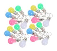 STOBAZA Kleiner LED Schlüsselanhänger Glühbirne Bunt mit Blinklicht und Ton Leuchtender Taschenlampen Anhänger für Rucksack Tasche und Schlüssel 21 Stück Zufällige Farbe Zufällige Farbe