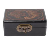 STOBAZA Schmuckkästchen Holz Vintage Mit Schloss Kleine Schmuckschatulle Für Ringe Ohrringe Halsketten Und Armbänder Schmuck Organizer Für Zuhause Oder Geschäft 4.92X2.95X2.56In
