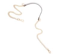 STOBAZA Weißer Leder Tragegurt mit Goldkette Breiter Schulterriemen für Damenhandtaschen Verstellbarer Umhängetaschen Ersatzriemen Lang Leicht und Praktisch