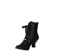 Stockerpoint Damen Stiefel 6020 I Größe 36-42 I Elegante Schuhe aus Echtleder mit Satinband-Schnürung & Straßstein-Anhänger I Geschwungener Absatz I Perfekt für Trachten & Festlichkeiten