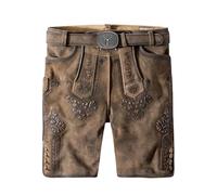 Stockerpoint Herren Lederhose Artur I Größe 44-60 I Bequeme Trachtenhose in edler Hirschoptik mit Gürtel I Aus 100% hochwertigem Wildbockleder I Perfekt für Trachten & Festlichkeiten