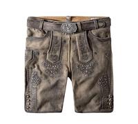 Stockerpoint Herren Lederhose Artur I Größe 44-60 I Bequeme Trachtenhose in edler Hirschoptik mit Gürtel I Aus 100% hochwertigem Wildbockleder I Perfekt für Trachten & Festlichkeiten