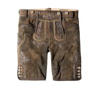 Stockerpoint Herren Lederhose Beppo4 I Größe 44-64 I Bequeme Trachtenhose in edler Hirschoptik mit Gürtel I Aus 100% hochwertigem Wildbockleder I Perfekt für Trachten & Festlichkeiten
