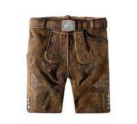 Stockerpoint Herren Lederhose Bertl I Größe 44-64 I Bequeme Trachtenhose in edler Hirschoptik mit Gürtel I Aus 100% hochwertigem Wildbockleder I Perfekt für Trachten & Festlichkeiten