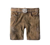 Stockerpoint Herren Lederhose Corbi4 I Größe 44-64 I Bequeme Trachtenhose in edler Hirschoptik inkl. Gürtel I Aus 100% hochwertigem Wildbockleder I Perfekt für Trachten & Festlichkeiten