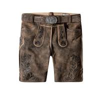 Stockerpoint Herren Lederhose Edgar I Größe 44-60 I Bequeme Trachtenhose in edler Hirschoptik inkl. Gürtel I Aus 100% hochwertigem Wildbockleder I Perfekt für Trachten & Festlichkeiten
