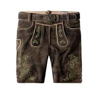 Stockerpoint Herren Lederhose Edgar I Größe 44-60 I Bequeme Trachtenhose in edler Hirschoptik inkl. Gürtel I Aus 100% hochwertigem Wildbockleder I Perfekt für Trachten & Festlichkeiten