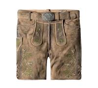 Stockerpoint Herren Lederhose Falkenstein I Größe 46-60 I Bequeme Trachtenhose in authentischer Optik inkl. Gürtel I Aus 100% hochwertigem Bio-Wildbockleder I Perfekt für Trachten & Festlichkeiten