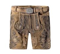 Stockerpoint Herren Lederhose Franz I Größe 44-60 I Bequeme Trachtenhose in authentischer Optik inkl. Gürtel I Aus 100% hochwertigem Bio-Wildbockleder I Perfekt für Trachten & Festlichkeiten